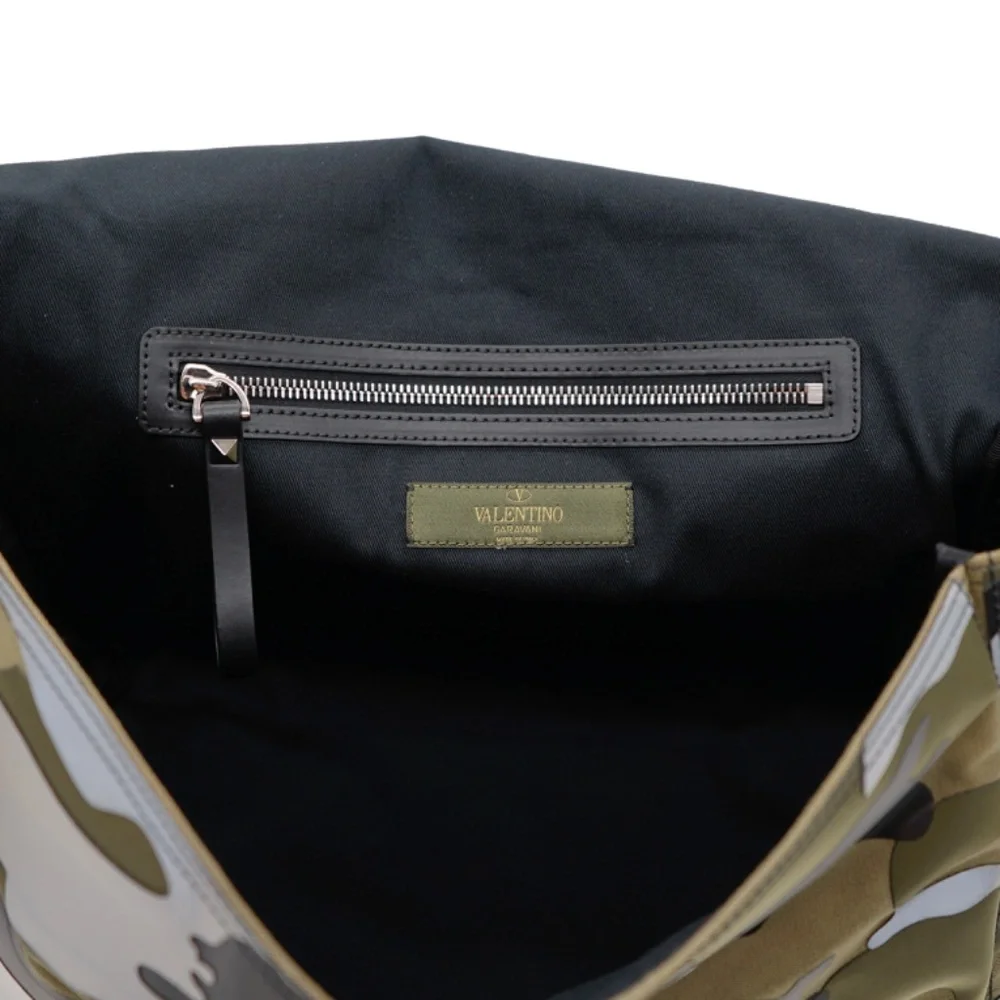 Valentino Garavani VLTN Camo Shoulder Bag Military Green